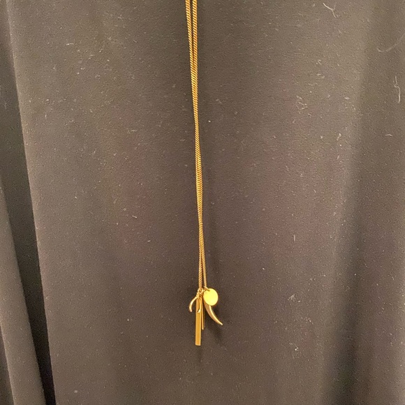 JCrew long gold necklace with charms - Picture 1 of 6